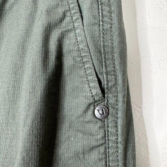 Vuori Pants Women M Ripstop Army Green DuraTerra Drawstring Pull Up Pockets - Picture 9 of 15